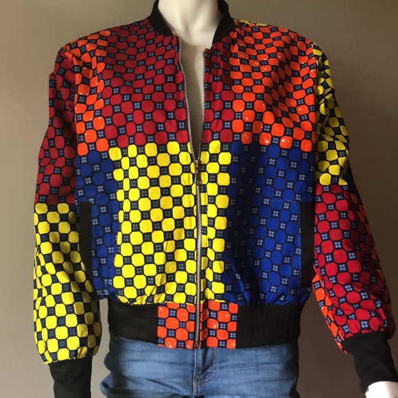 COPY - Bomber jacket. African print jacket. - Picture 2 of 3
